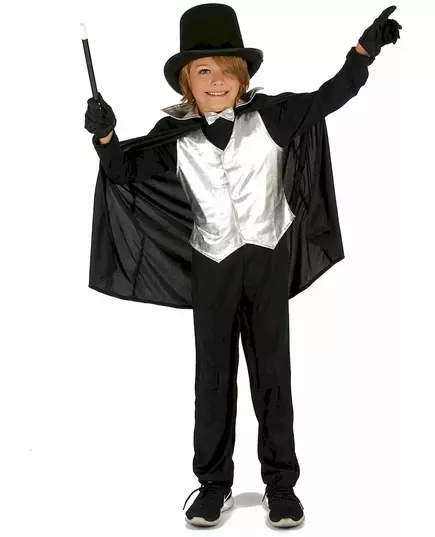 Silver Magician Costume for Boys, Size: 5-6 years (S)