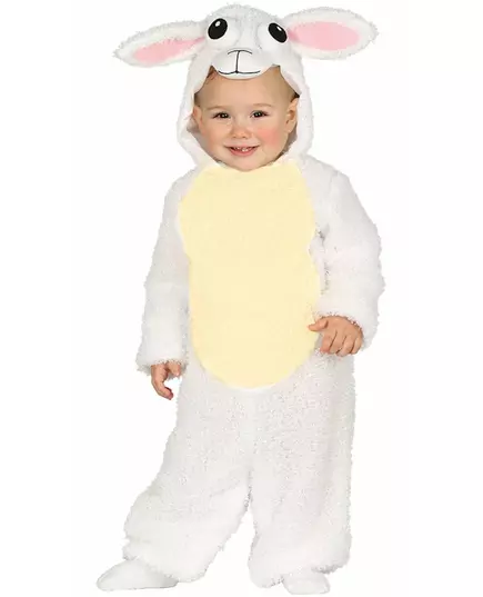 Baby hvit sauekostyme, Størrelse: 12–18 måneder (82–88 cm)