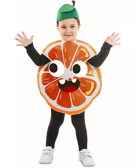 Lite oransje barnekostyme, Størrelse: 3–6 år (98–116 cm)