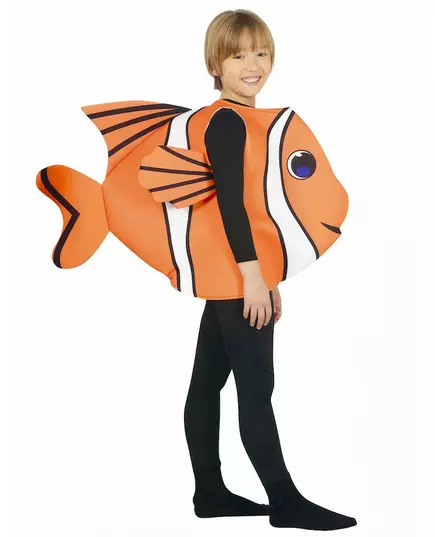 Children's clownfish costume, Size: 5-6 years (110-115 cm)
