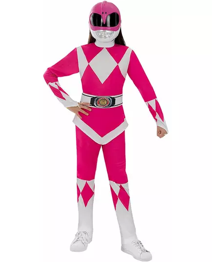 Rosa Power Ranger-kostyme til barn, Størrelse: 5–6 år (M)