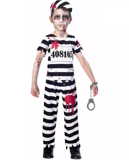 Zombie prisoner costume for boys