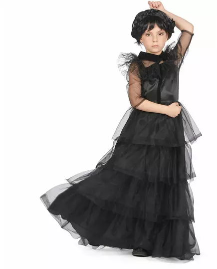 Gothic ball gown costume for girls, Size: 10-12 years (130-140 cm)