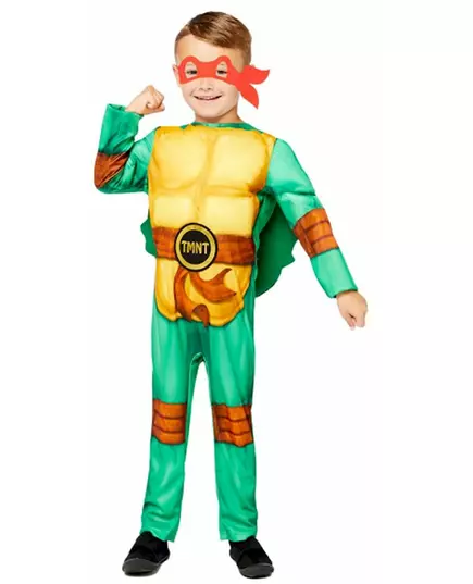 Teenage Mutant Ninja Turtle-kostyme med 4 masker til barn
