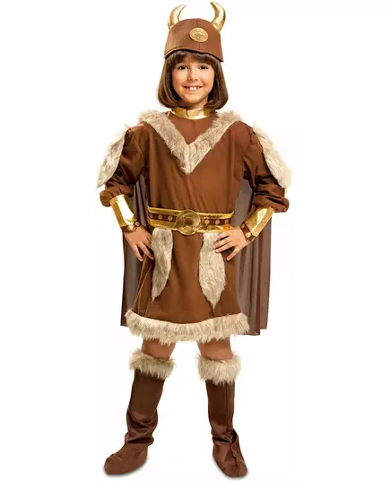 Pelsaktig vikingkostyme til barn
