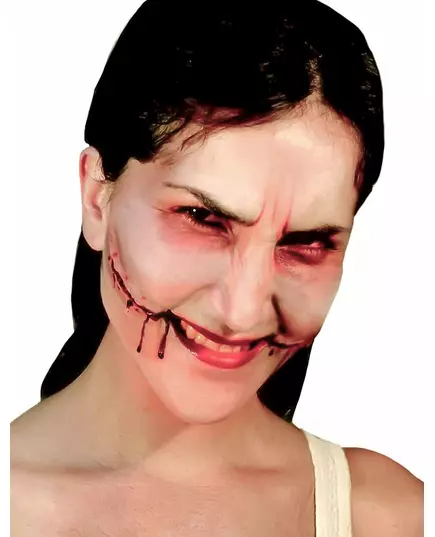 Falskt sårsmil av den voksne engelen Halloween