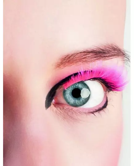 Short pink false eyelashes for adults