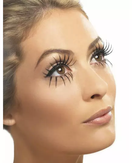 Long double black false eyelashes for adults
