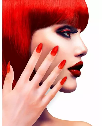 Adult adhesive red false nails