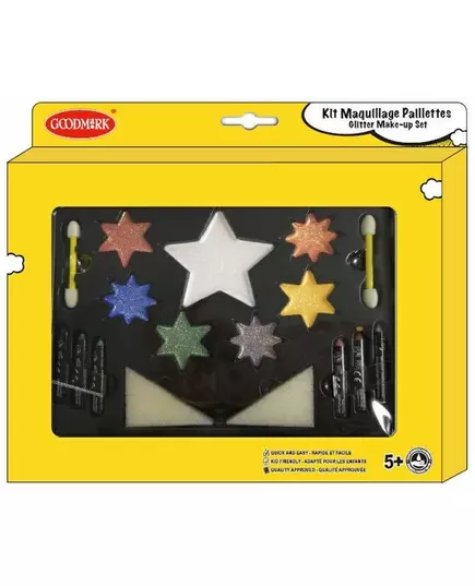 Star glitter makeup kit with accessories