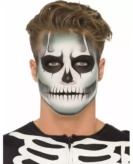 Skjelett-sminkesett som lyser i mørket for voksne, Halloween