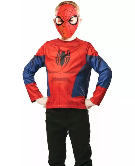 Spiderman barnetrøye og maskesett