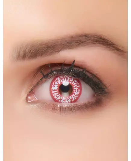 Fancy contact lenses bloodshot eye 1 year adult Halloween