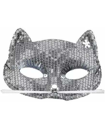 Adult silver sequined cat wolf