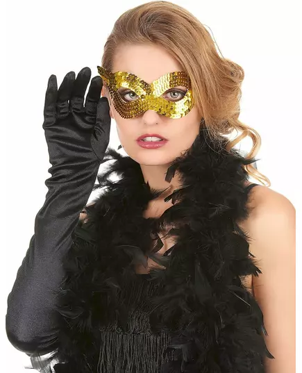 Adult Venetian wolf with gold sequins