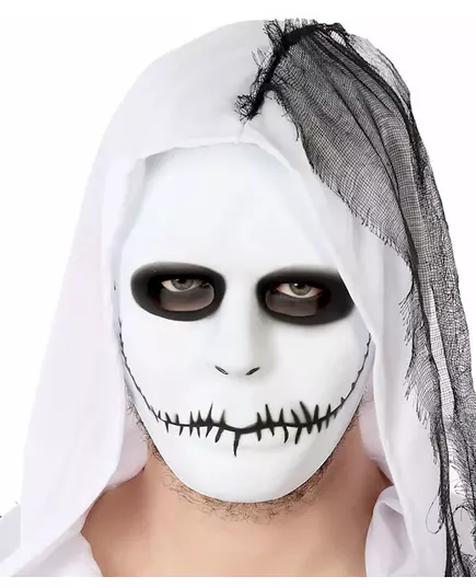 Hvit sydd munnmaske for voksne