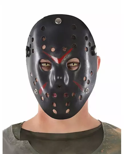 Svart hockeymaske for voksne