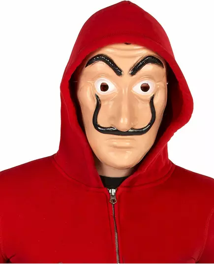 Rød tyvmaske for voksne
