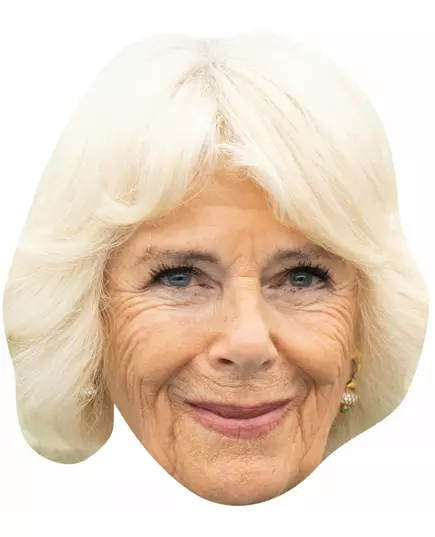 Dronning Camilla pappmaske