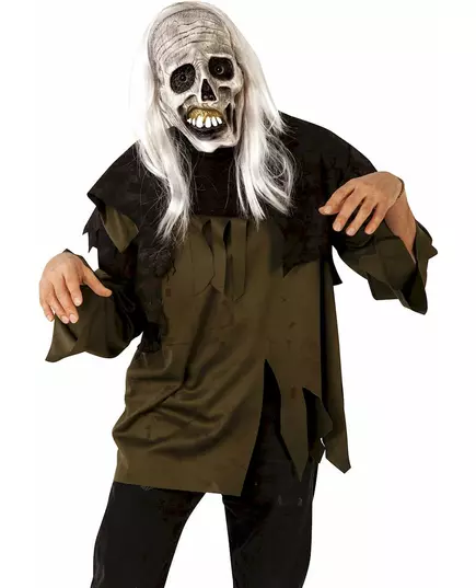 Voksen zombiemaske og parykk