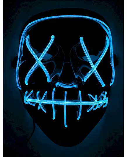 Blå lysende LED-maske for voksne