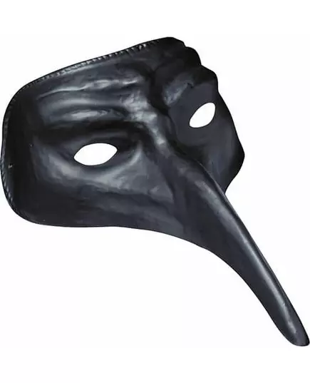 Svart maske med lang nese for voksne