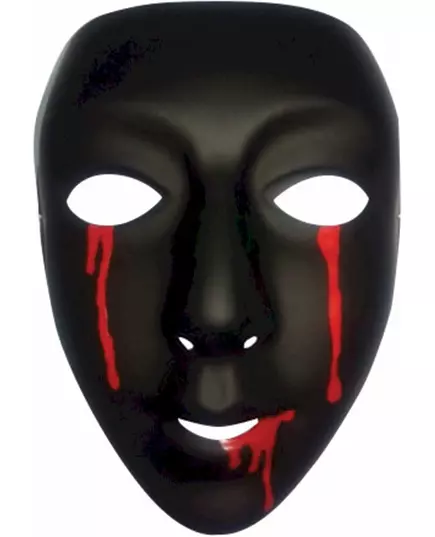Black mask with tears of blood for women Halloween