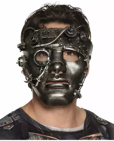 Voksen Steampunk Krom Ansiktsmaske