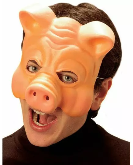 Adult pig half mask