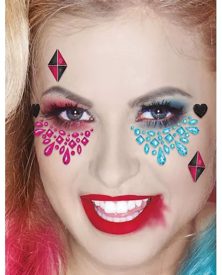 Farlig jenteansikt selvklebende rhinestones