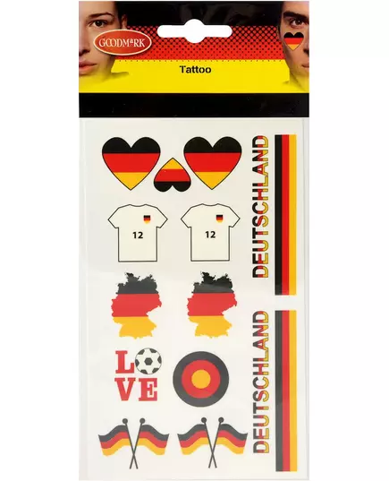 Midlertidige tatoveringer for tyske supportere