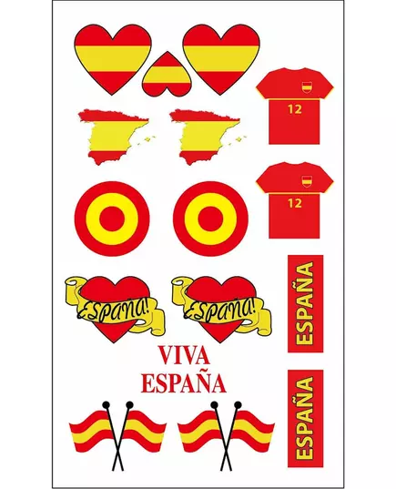 Midlertidige tatoveringer for Spania-supportere