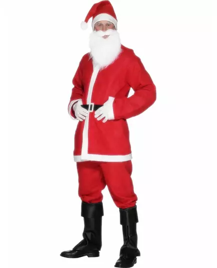Standard Santa Claus costume for men, Size: Large