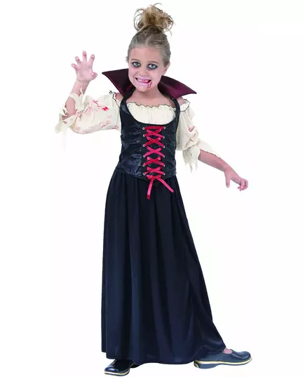 Bloody vampire costume for girls, Size: 10-12 years(130-140 cm)