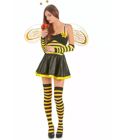 Women's bee costume with flower, Size: Medium/Large