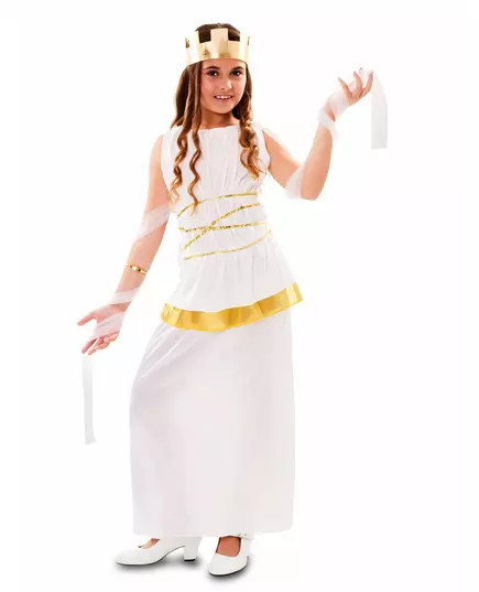 Gudinne Athena-kostyme for jenter, Størrelse: 4–6 år (110–120 cm)