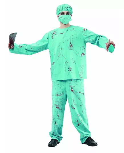 Adult Halloween Zombie Surgeon Costume, Size: Large