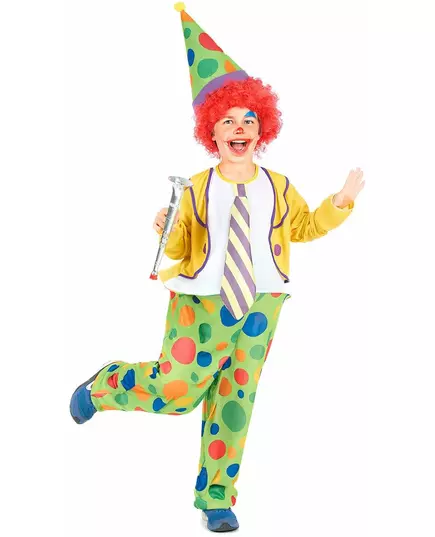 Happy clown costume for boys, Size: 3-4 years (92-104 cm)