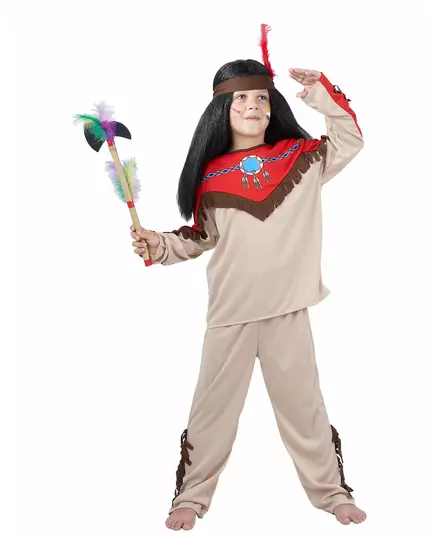 Beige Indian costume for boys, Size: 10-12 years (130-140 cm)
