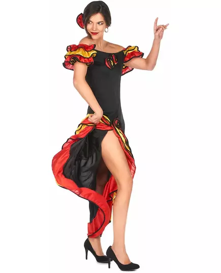Flamencodanserkostyme for kvinner, Størrelse: Medium/Large