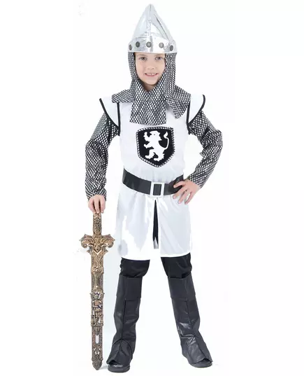 Middelaldersk korsridderkostyme for gutter, Størrelse: 10–12 år (130–140 cm)