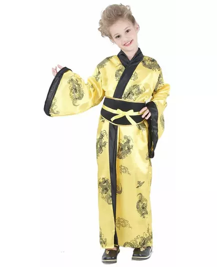 Yellow Chinese girl costume, Size: 10-12 years (130-140 cm)