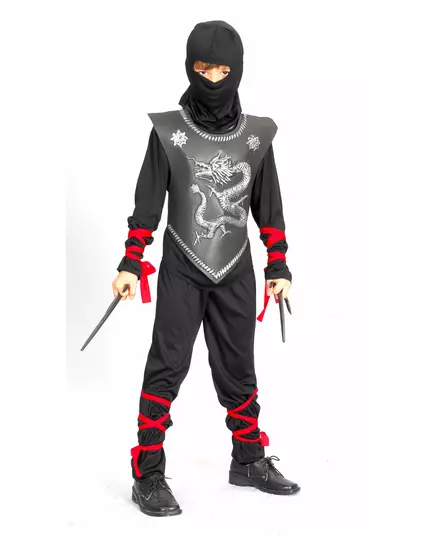 Boys' dragon ninja costume, Size: 7-9 years (120-130 cm)