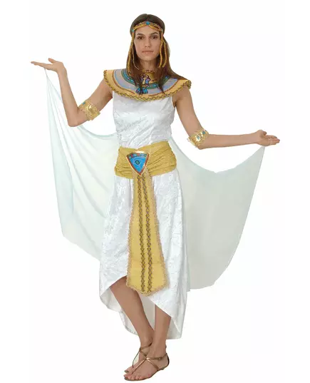 Queen of Egypt costume with veil for women, Size: Small