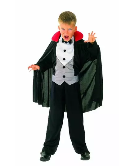 Chic vampire costume for boys Halloween, Size: 7-9 years (120-130 cm)
