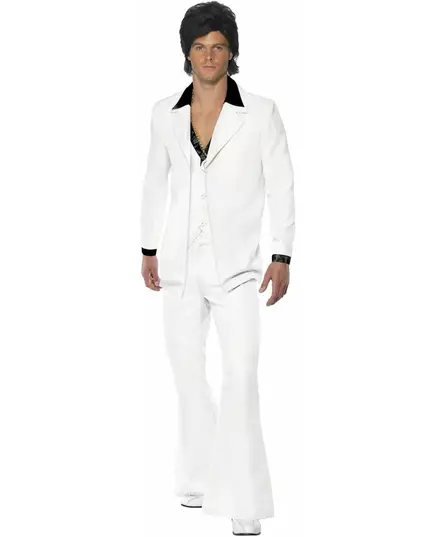 White disco costume for men, Size: XX-Large