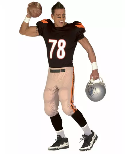 American football player costume for men, Size: Large