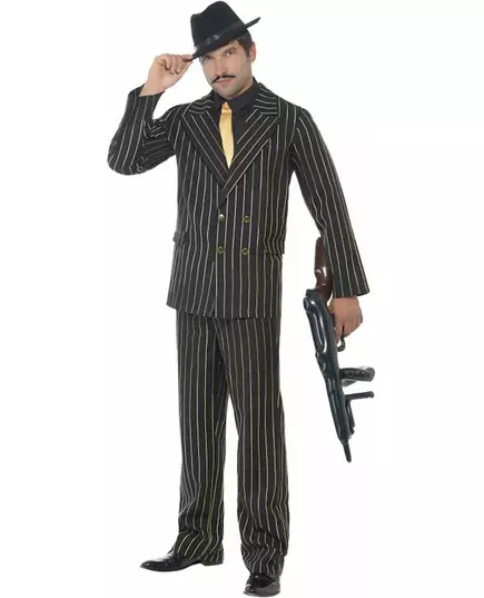Men's striped Charleston gangster costume, Size: X-Large