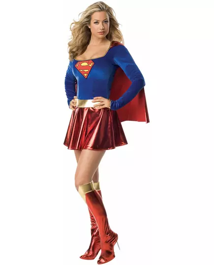 Sexy Supergirl-kostyme til kvinner, Størrelse: X-Small