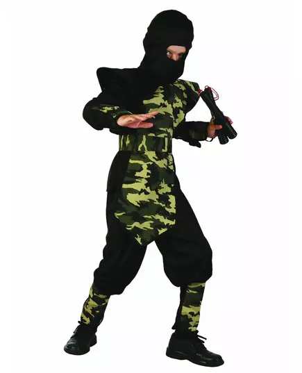 Boys' military ninja breastplate costume, Size: 10-12 years (130-140 cm)